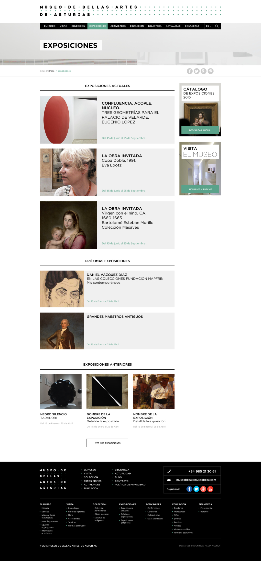 Diseño web Museo de Bellas Artes de Asturias
